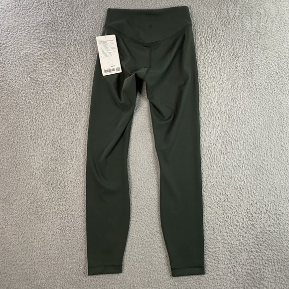 Lululemon Wunder Under SmoothCover HR Tight 25" size 4 Green Leggings Yoga Gym - Picture 6 of 10